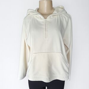 Liz Claiborne Lizwear White Fleece Hoodie Pullover Women’s Small